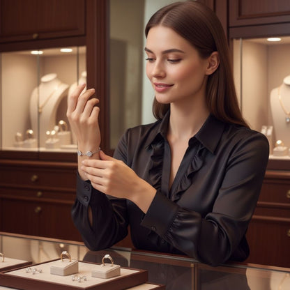 5'li Lüks Aşk Takı Seti 925 Ayar Gümüş -18 Ayar Altın Kaplama - İtalya Üretim