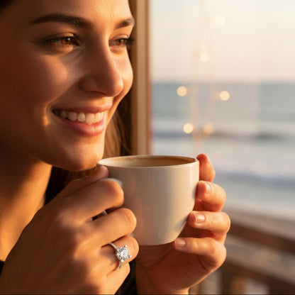 Tektaş Yüzük 925k Gümüş - 18k Altın Kaplama