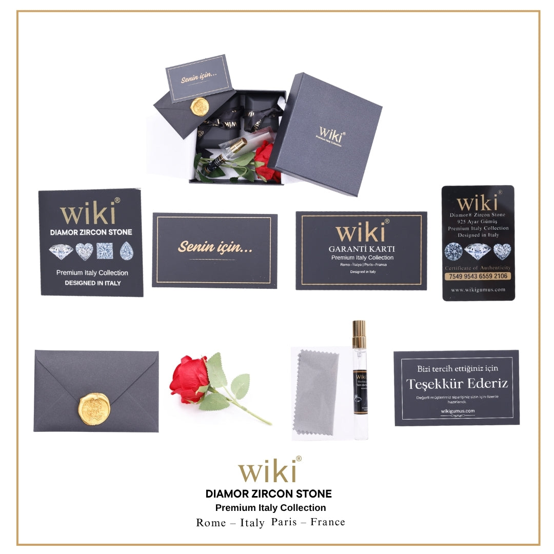 4'lü Baget 925 Gümüş Takı Seti - 18k Altın Kaplama