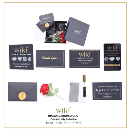 4'lü Baget 925 Gümüş Takı Seti - 18k Altın Kaplama