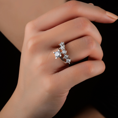 Beştaş Yüzük 925k Gümüş - 18k Altın Kaplama