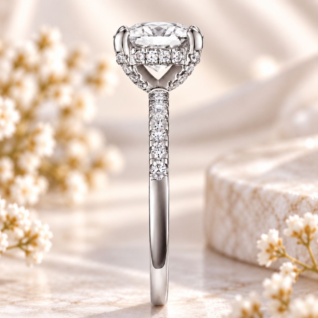 Aşk Yemini Oval Tektaş Yüzük – 925 Ayar Gümüş