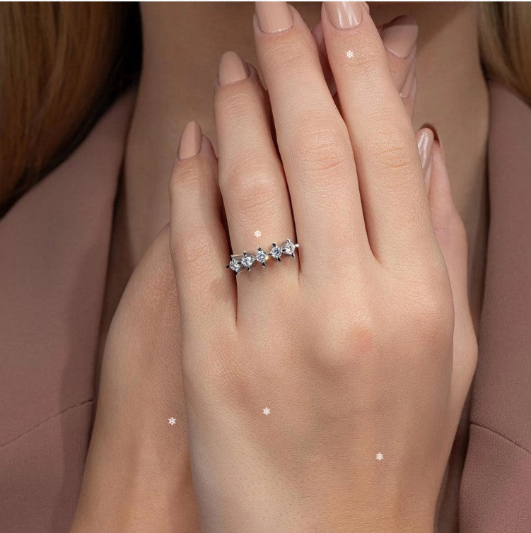 Beştaş Yüzük 925k Gümüş - 18k Altın Kaplama