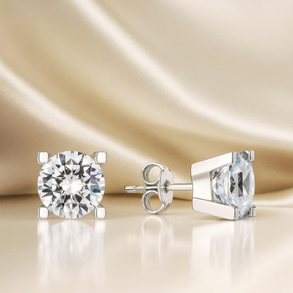 Tektaş Küpe  925k Gümüş - 18k Altın Kaplama