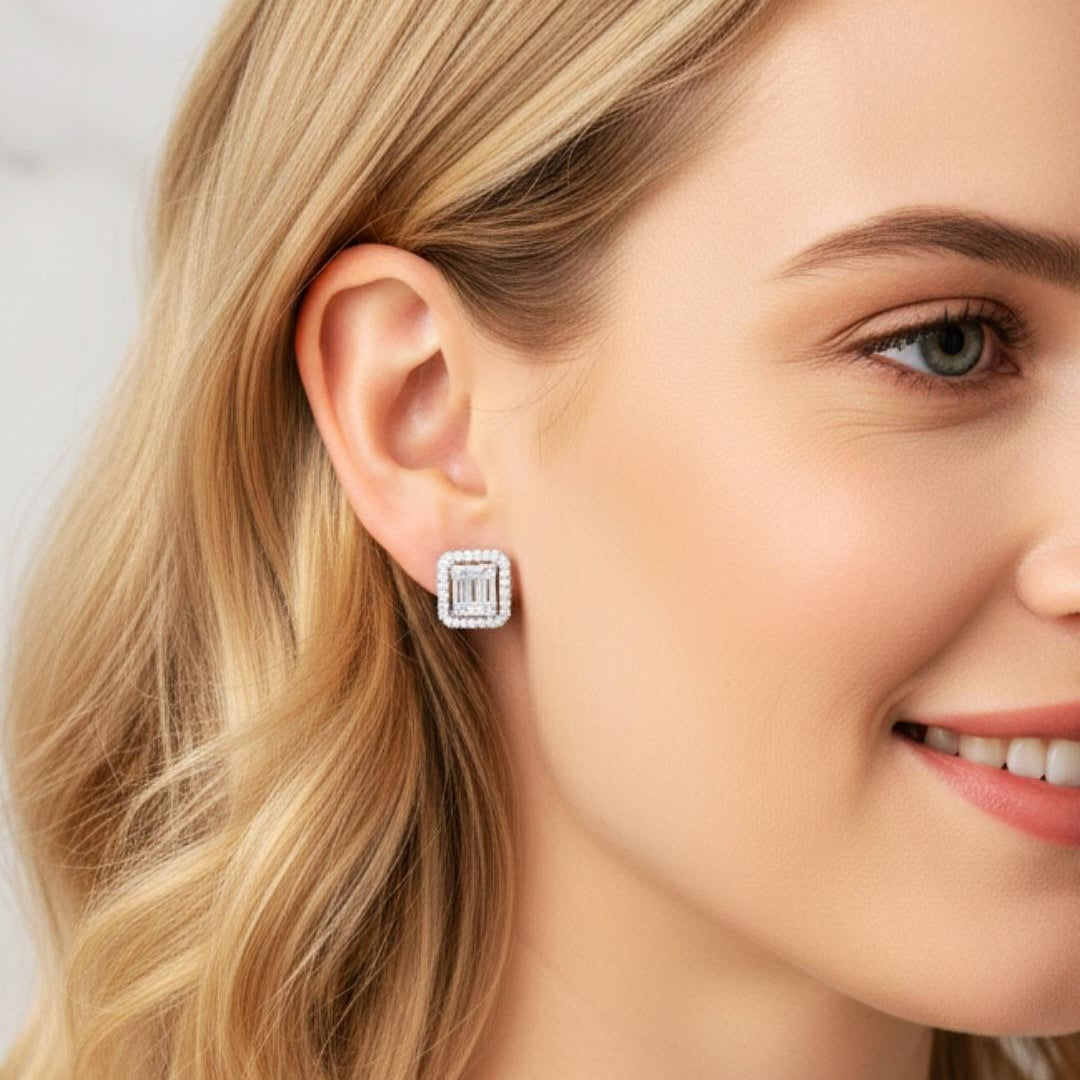 Baget  Küpe  925k Gümüş - 18k Altın Kaplama