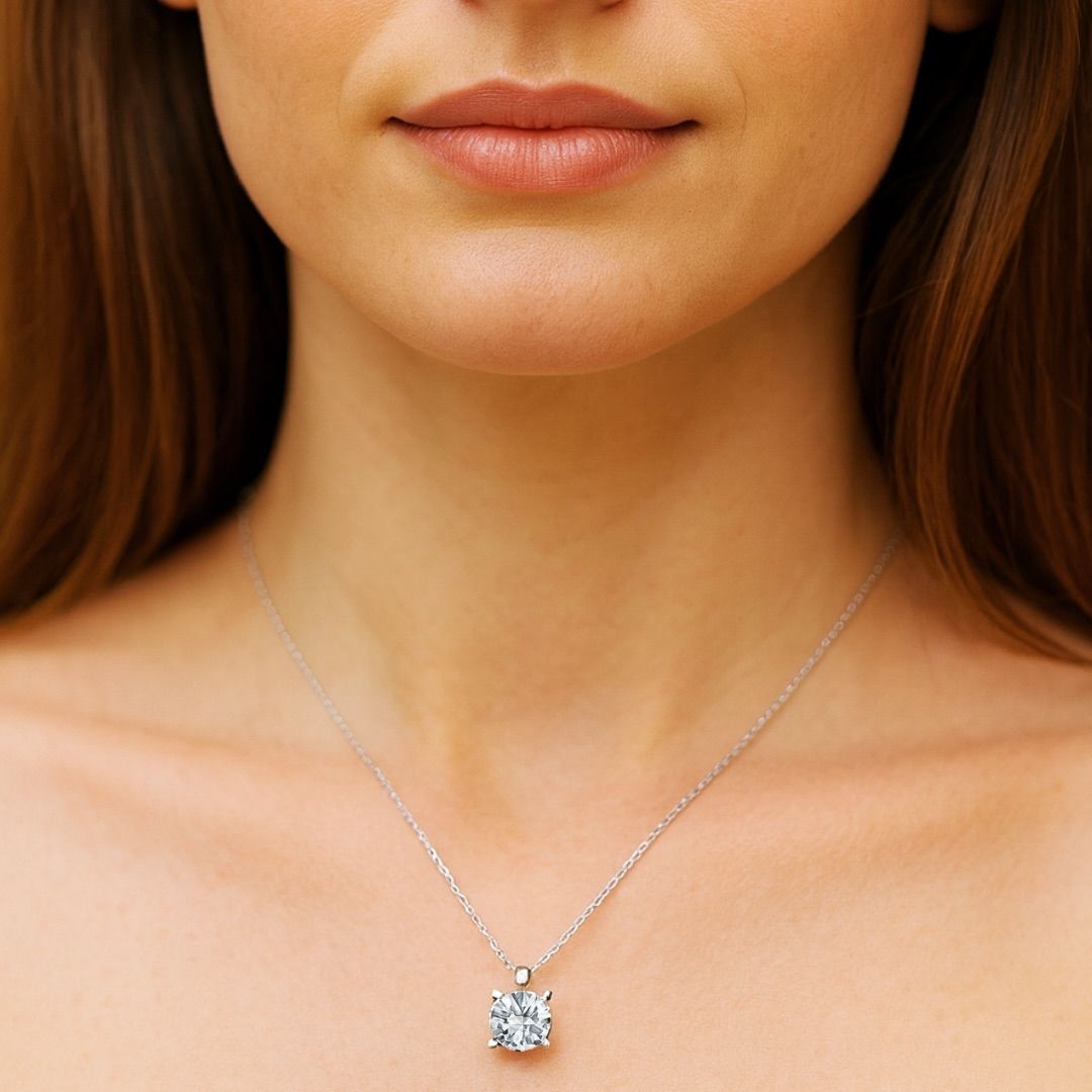 Tektas Kolye  925k Gümüş - 18k Altın Kaplama