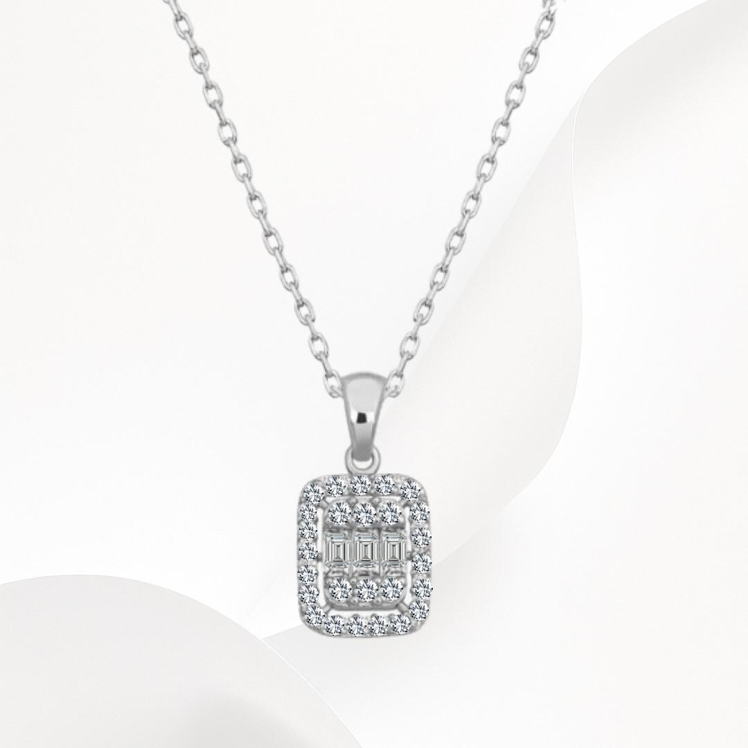 Baget Kolye  925k Gümüş - 18k Altın Kaplama