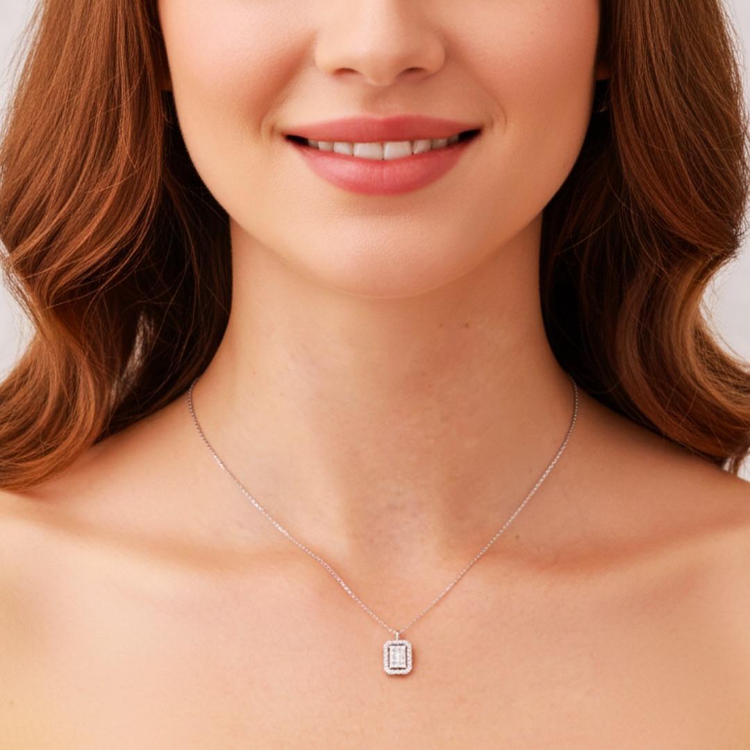 Baget Kolye  925k Gümüş - 18k Altın Kaplama