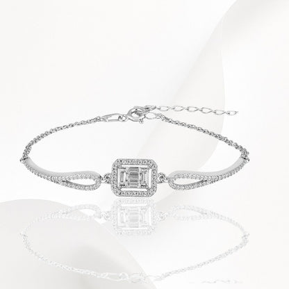 Baget Bileklik  925k Gümüş - 18k Altın Kaplama