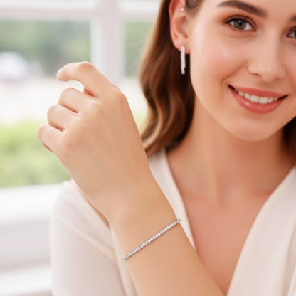 Su Yolu Bileklik  925k Gümüş - 18k Altın Kaplama