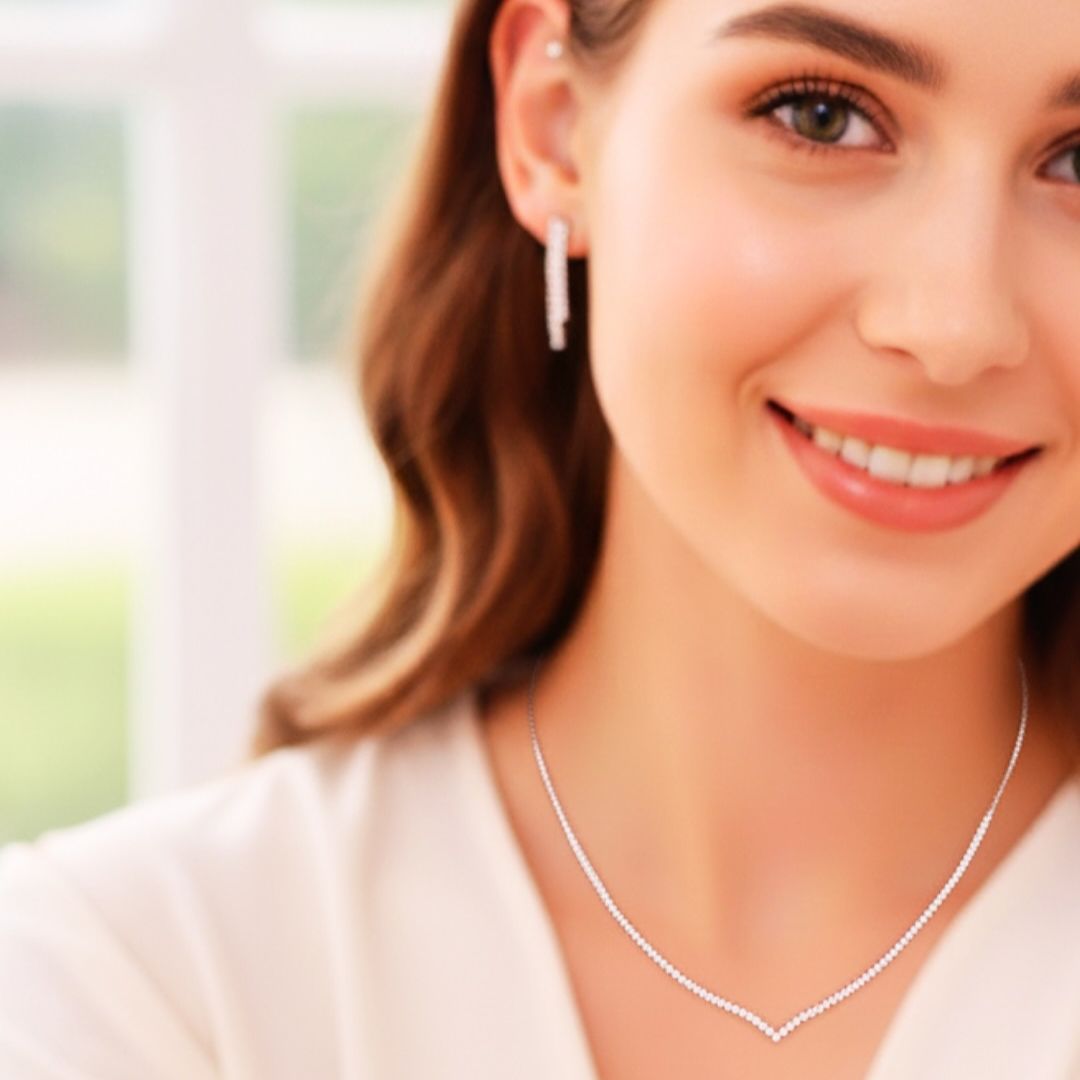 Su Yolu Kolye  925k Gümüş - 18k Altın Kaplama