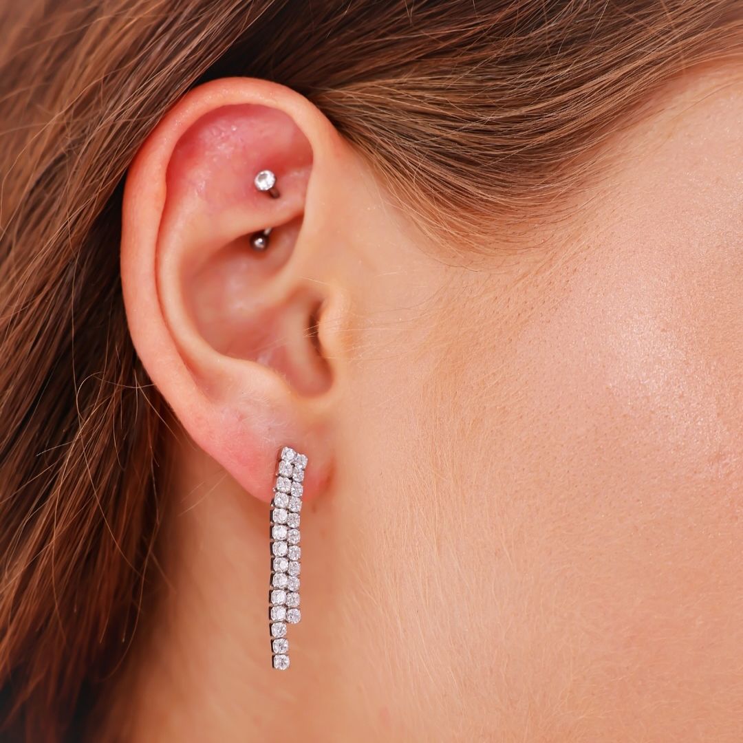 3'lü Su Yolu 925 Gümüş Takı Seti - 18k Altın Kaplama