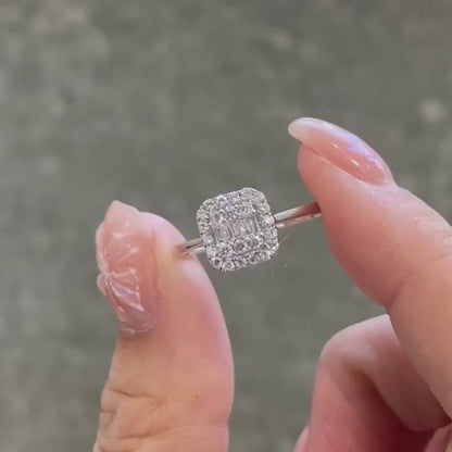 Baget Yüzük 925k Gümüş - 18k Altın Kaplama